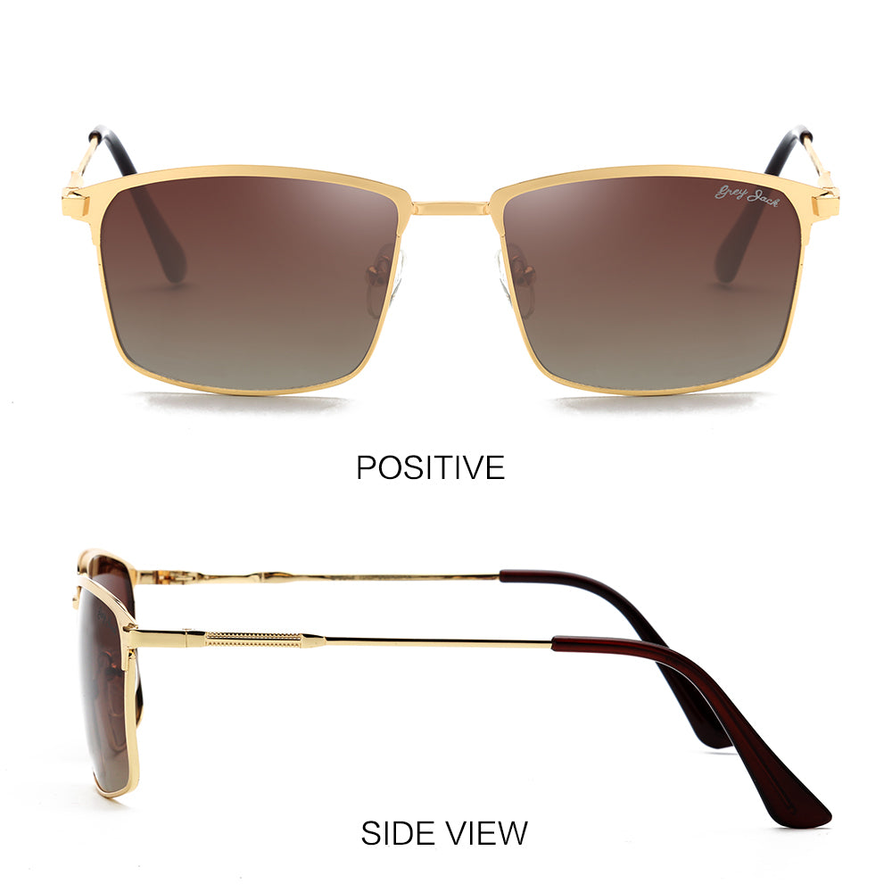 Gold Frame Gradient Brown Lens