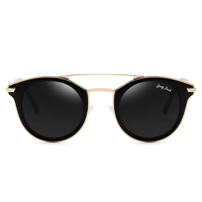 Gold Frame Black Lens