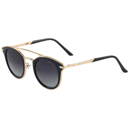 Gold Frame Gradient Black Lens