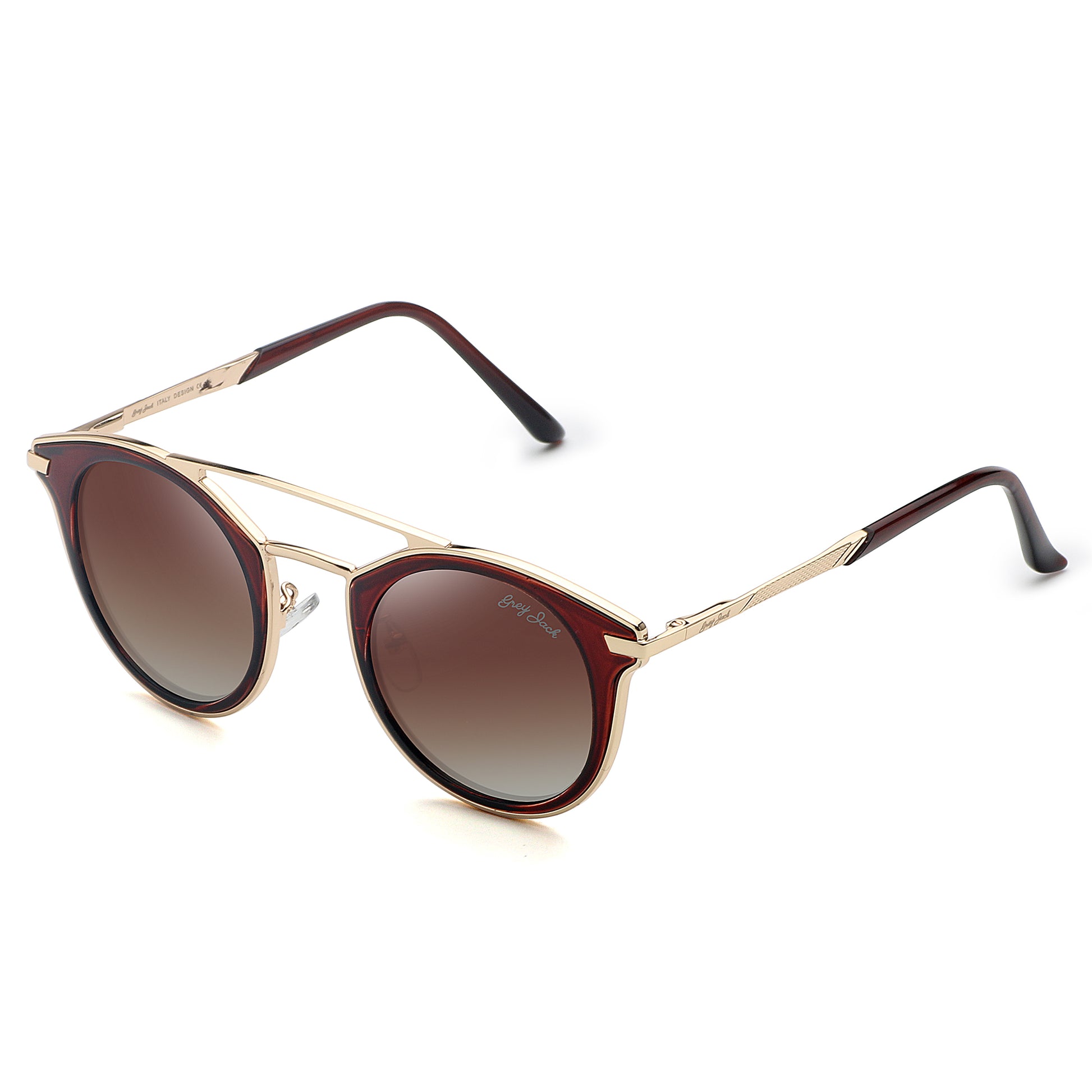 Gold Frame Gradient Brown Lens