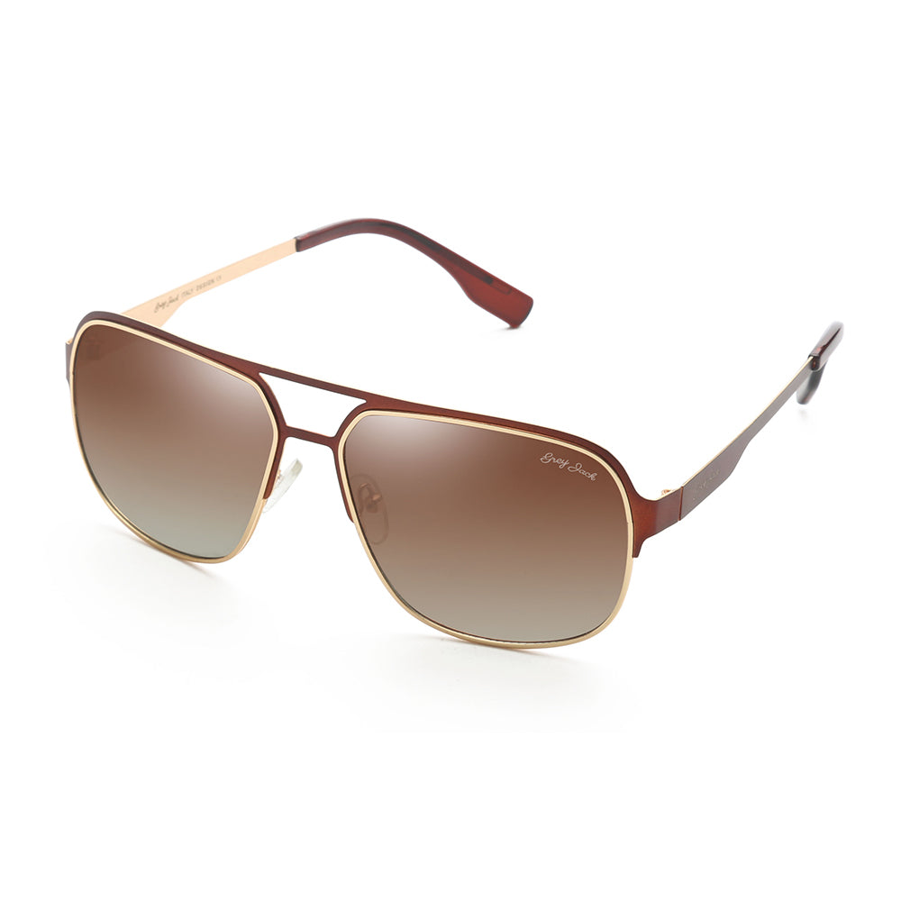 Gold Coffee Frame Gradient Brown Lens