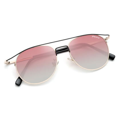 Black Gold Frame Gradient Pink Lens