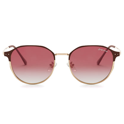 Gold Coffee Frame Gradient Pink Lens
