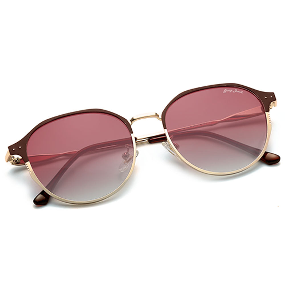 Gold Coffee Frame Gradient Pink Lens
