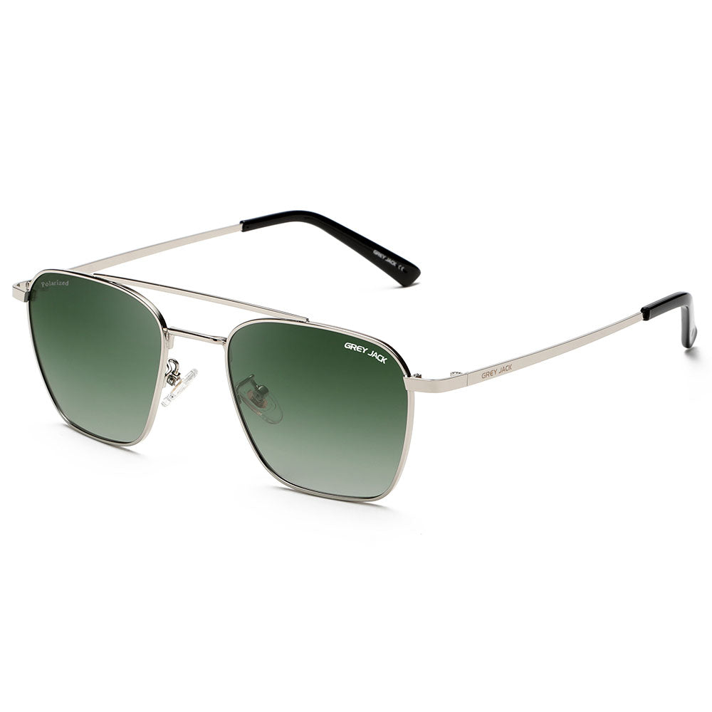 Silver Frame Double Green Lens