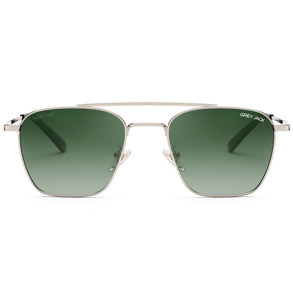 Silver Frame Double Green Lens