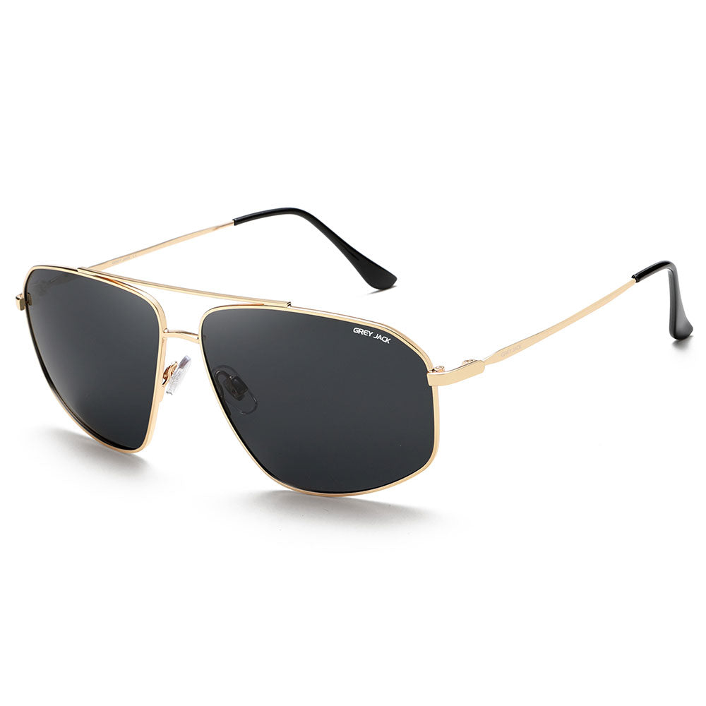 Gold Frame Black Lens