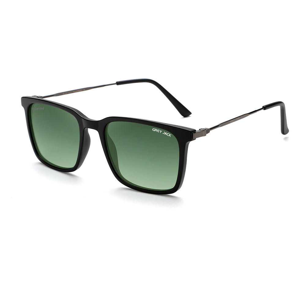 Matte Black Gun Frame Double Green Lens