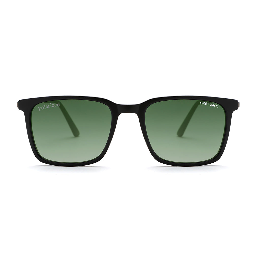 Matte Black Gun Frame Double Green Lens