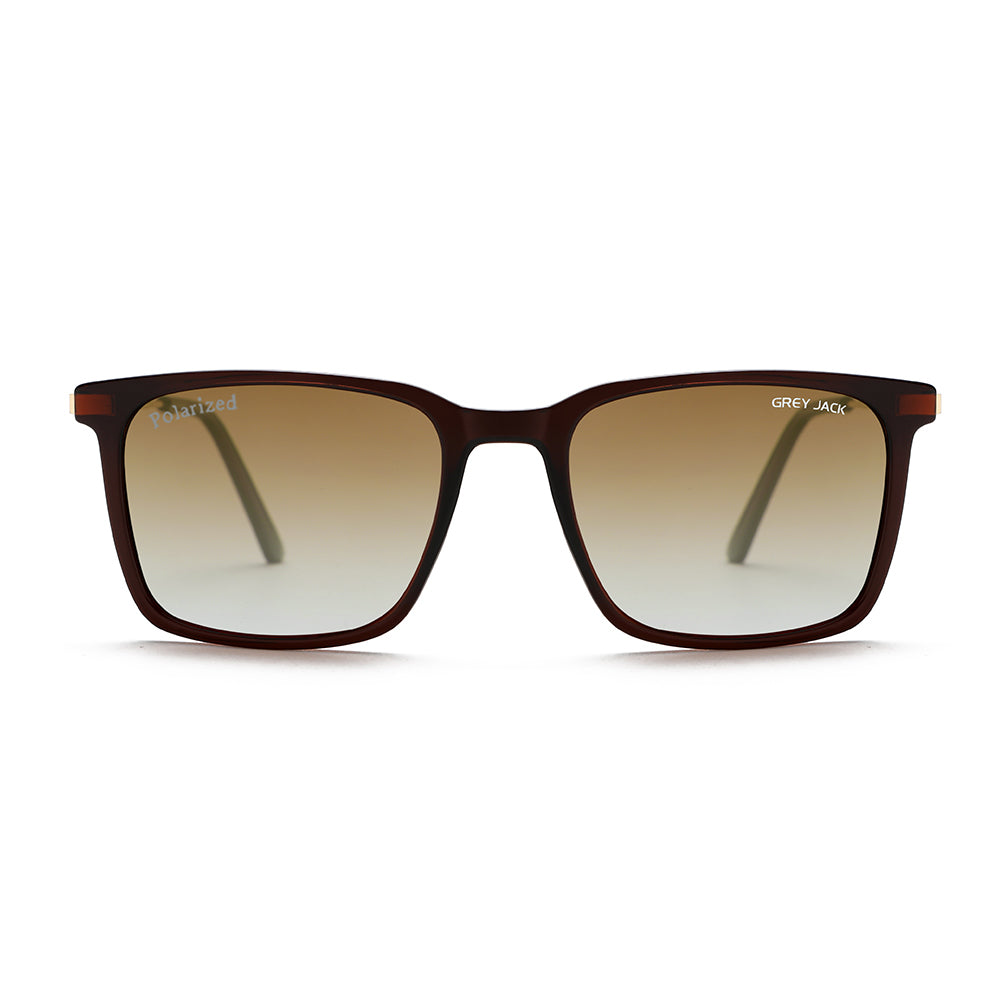 Shine Brown Gold Frame Double Brown Lens