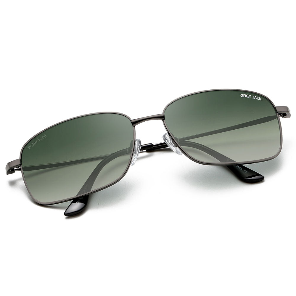 Grey Frame Double Green Lens