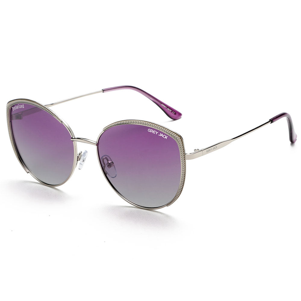 Silver Frame Double Purple Lens