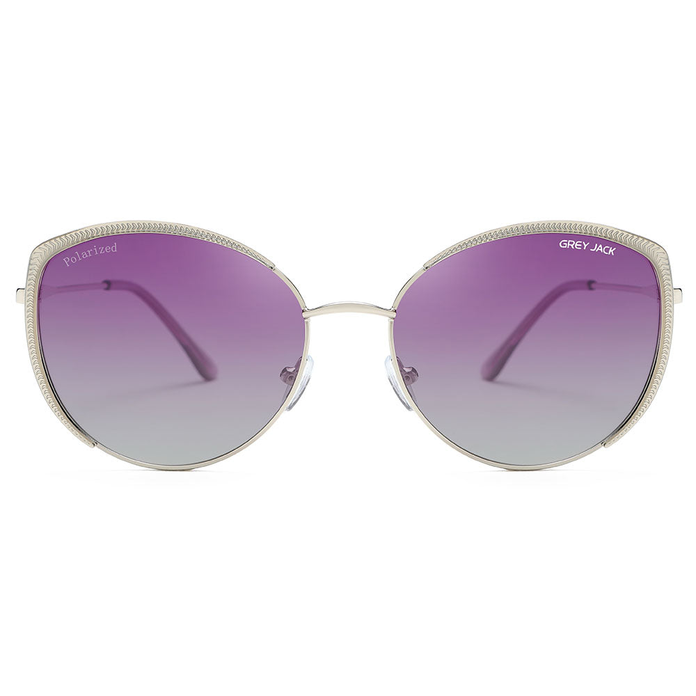 Silver Frame Double Purple Lens