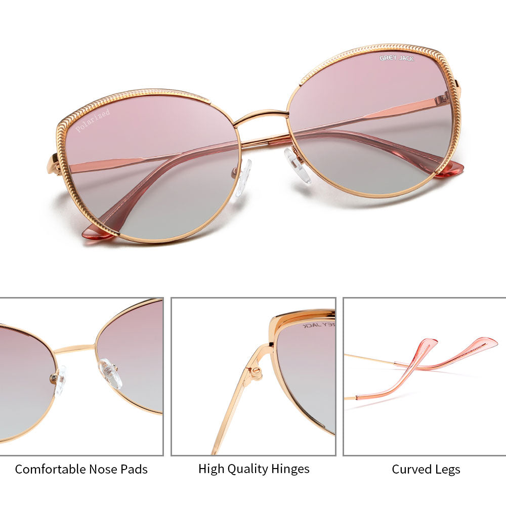 Golden Frame Double Pink Lens