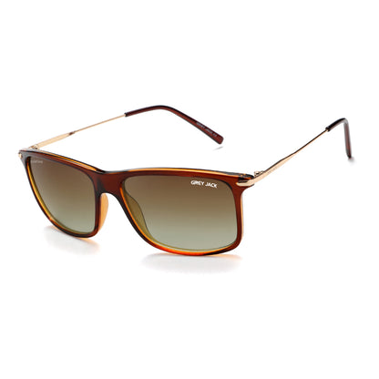 Brown Gold Frame Double Brown Lens