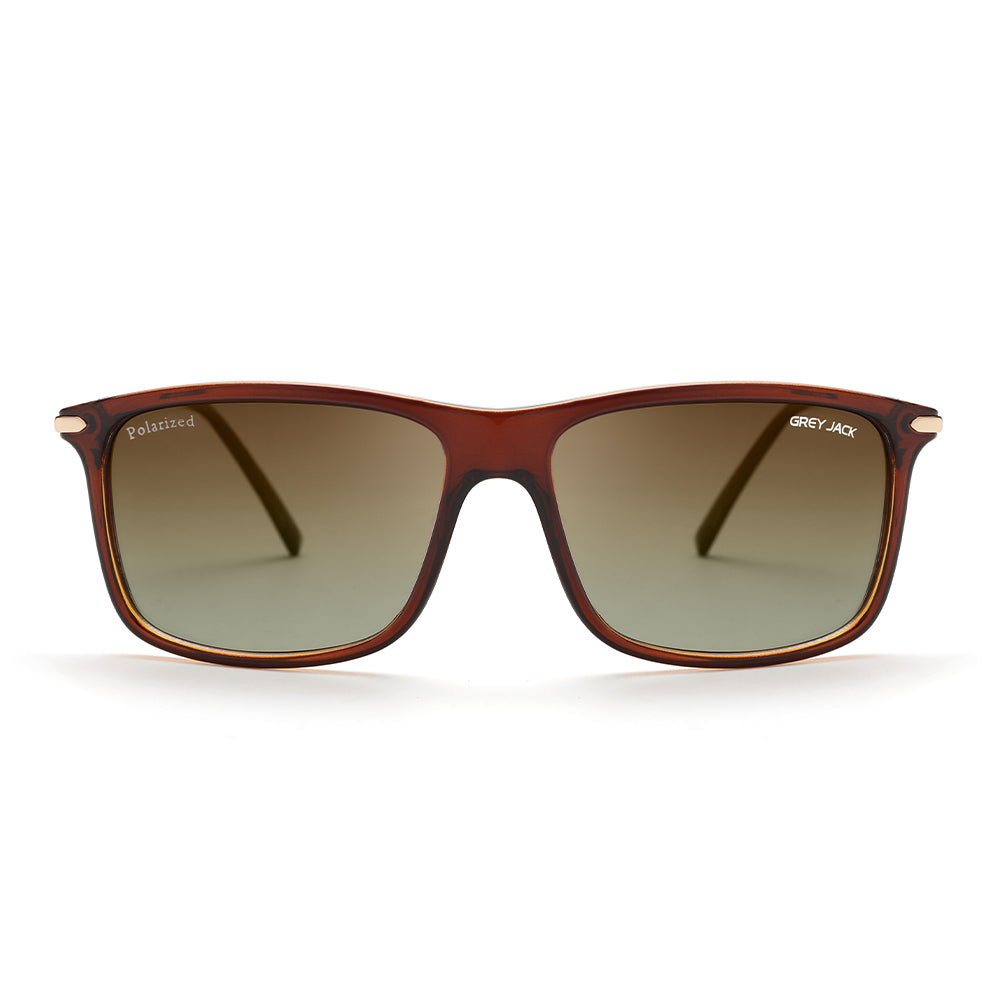 Brown Gold Frame Double Brown Lens