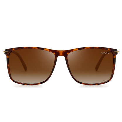 Matte Tiger Gold Frame Double Brown Lens