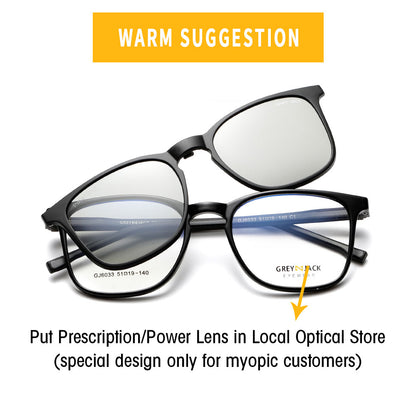 Shine Black Grey Frame