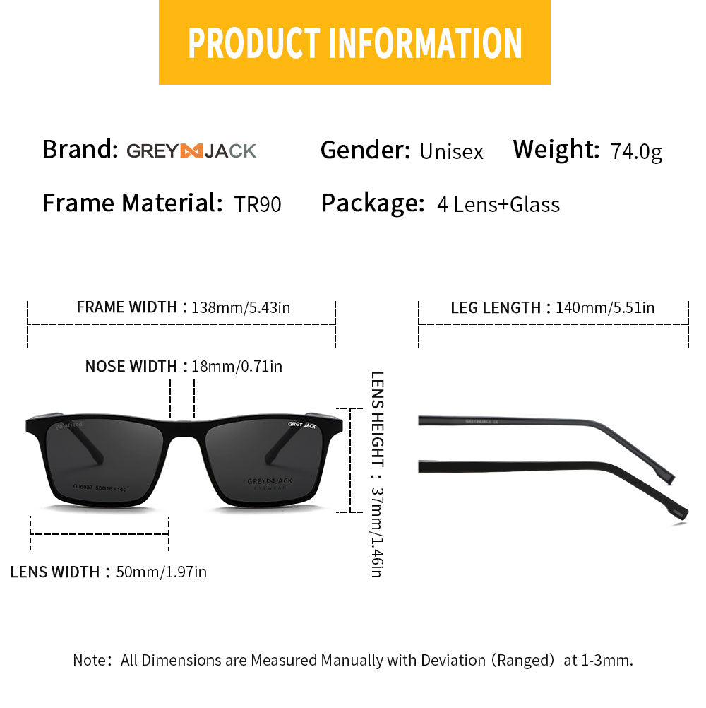Shine Black Grey Frame