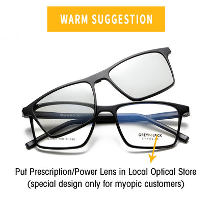 Shine Black Grey Frame