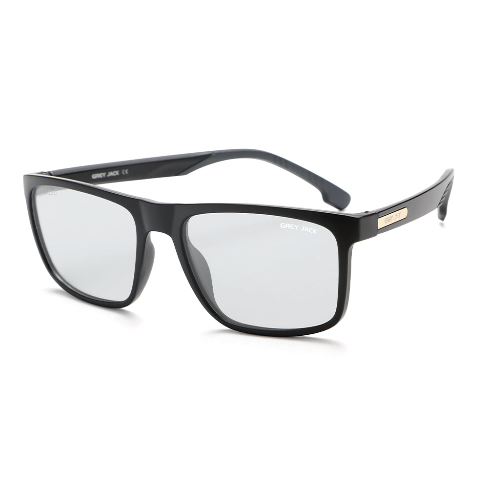 Matte Black Gold Frame Photochromic Lens