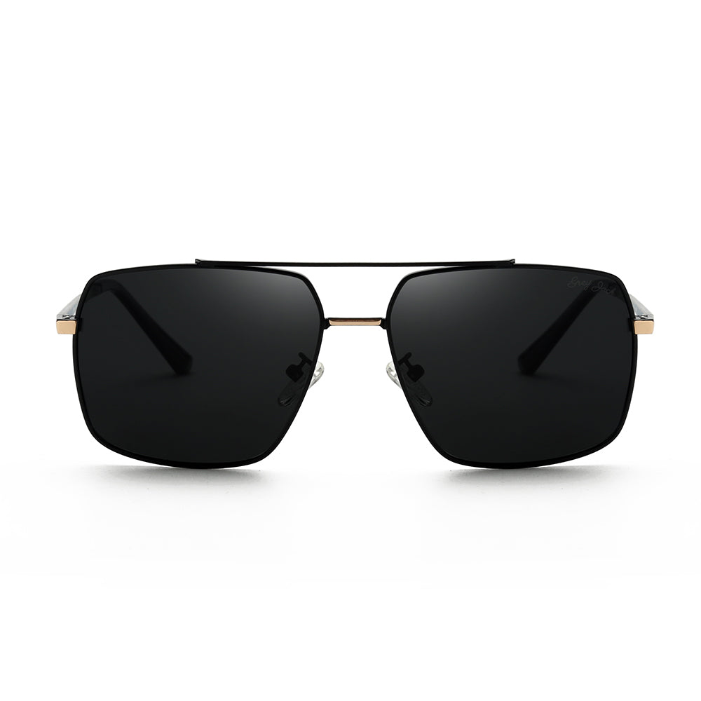 Gold Black Frame Grey Lens