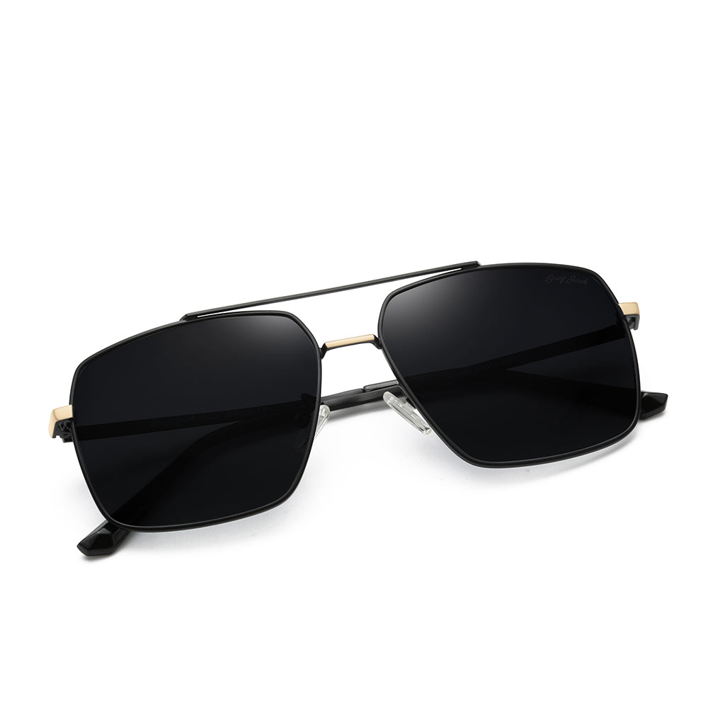 Gold Black Frame Grey Lens