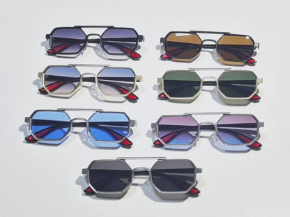 Stylish Metal Geometric Small Punk Sunglasses for Men Women 2278